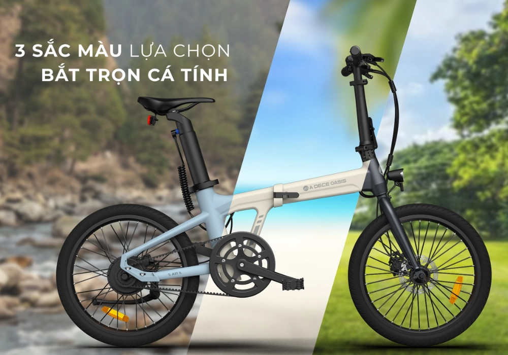 Xe đạp trợ lực điện ADO Đà Nẵng chính hãng cho nhu cầu di chuyển đô thị mau sac xe ado
