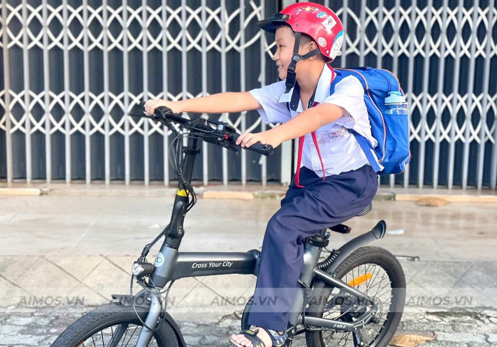Nên mua xe đạp trợ lực điện hay xe máy điện cho con đi học chon xe dap tro luc dien cho tre em
