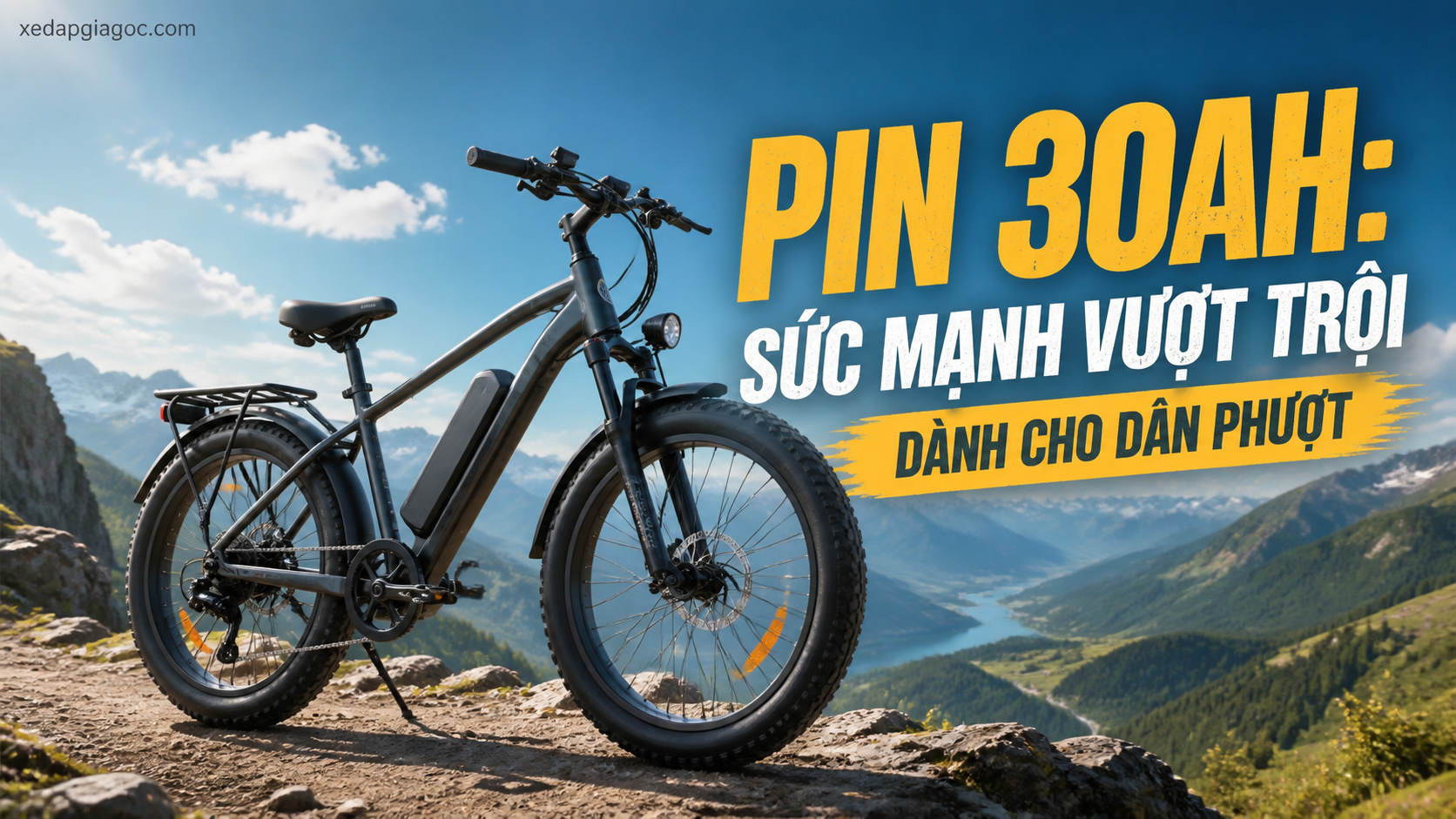 Pin 10Ah, 15Ah, 20Ah, 30Ah trong xe đạp trợ lực khác nhau thế nào? Đi được bao xa? Pin 30Ah: Sức Mạnh Vượt Trội Dành Cho Dân Phượt
