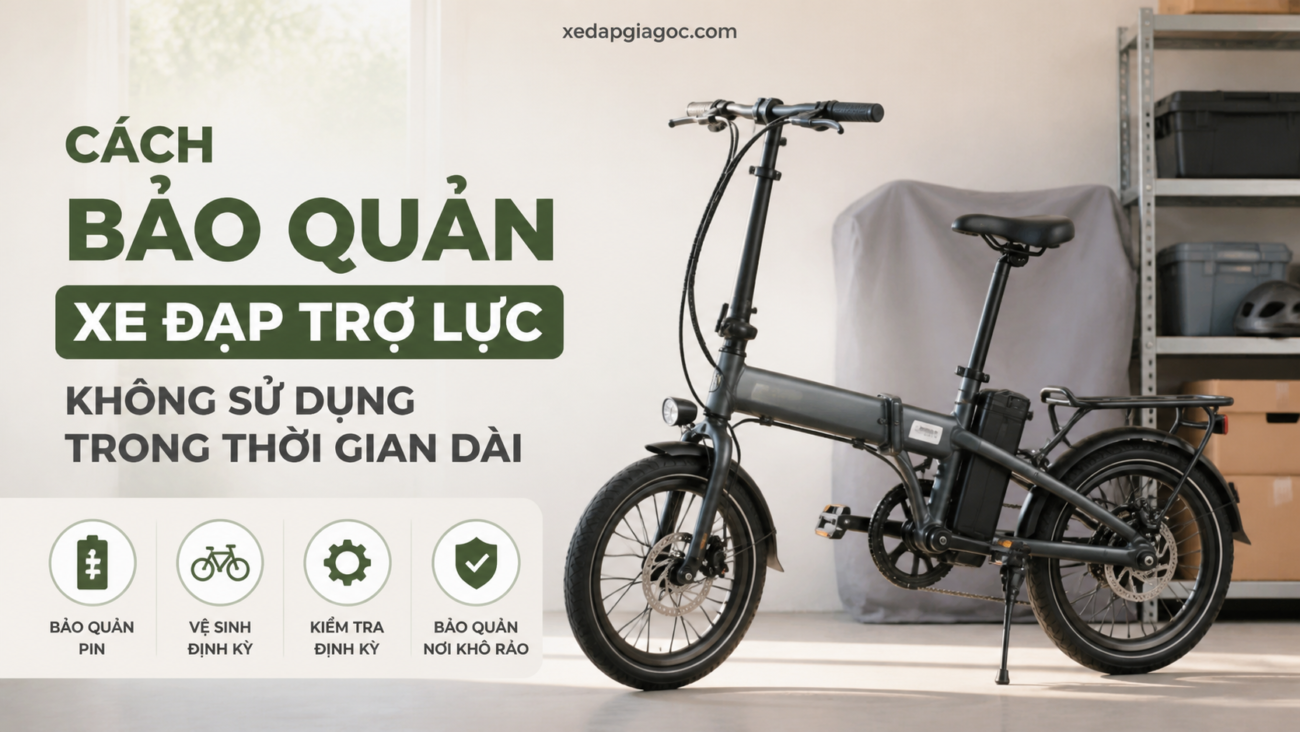 Cách bảo quản xe đạp trợ lực không sử dụng trong thời gian dài