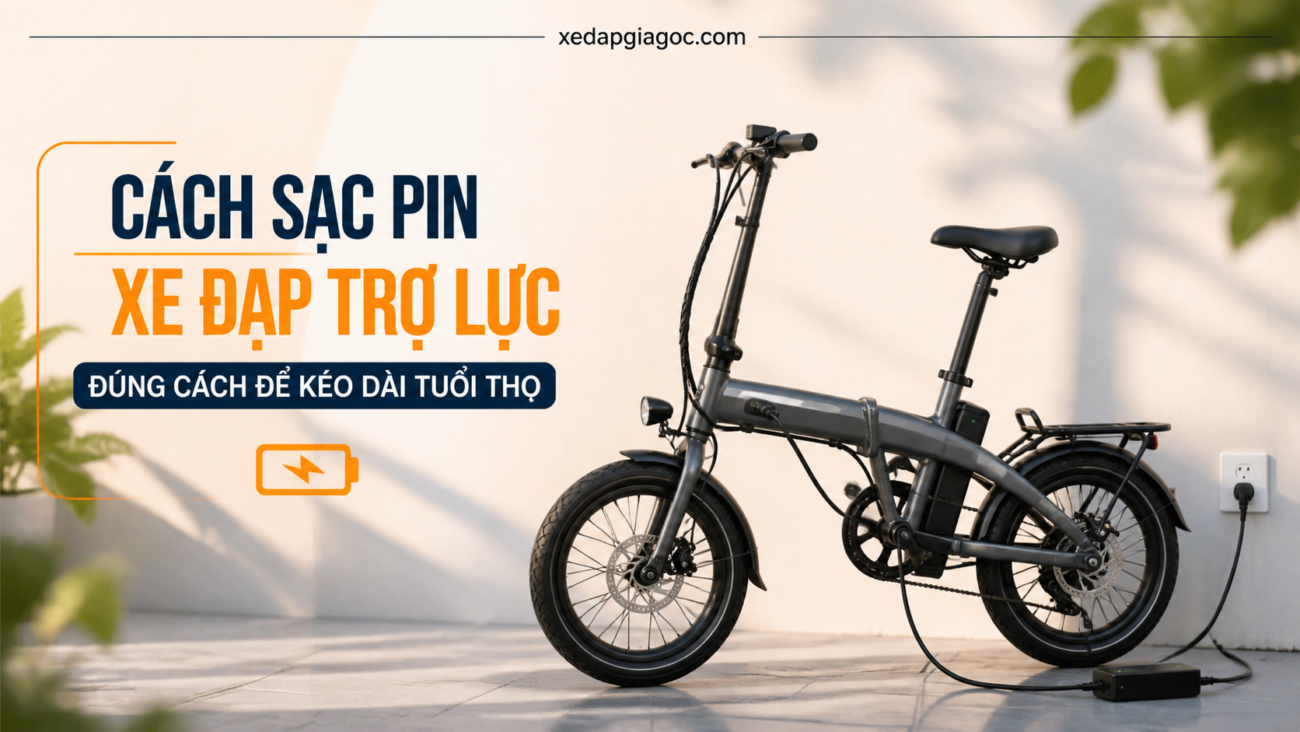 Cách sạc pin xe đạp trợ lực đúng cách để kéo dài tuổi thọ