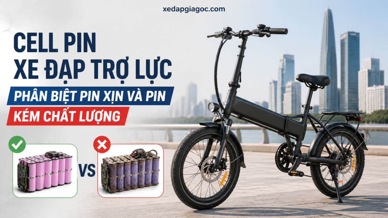 Cell pin xe đạp trợ lực – Phân biệt pin xịn và pin kém chất lượng