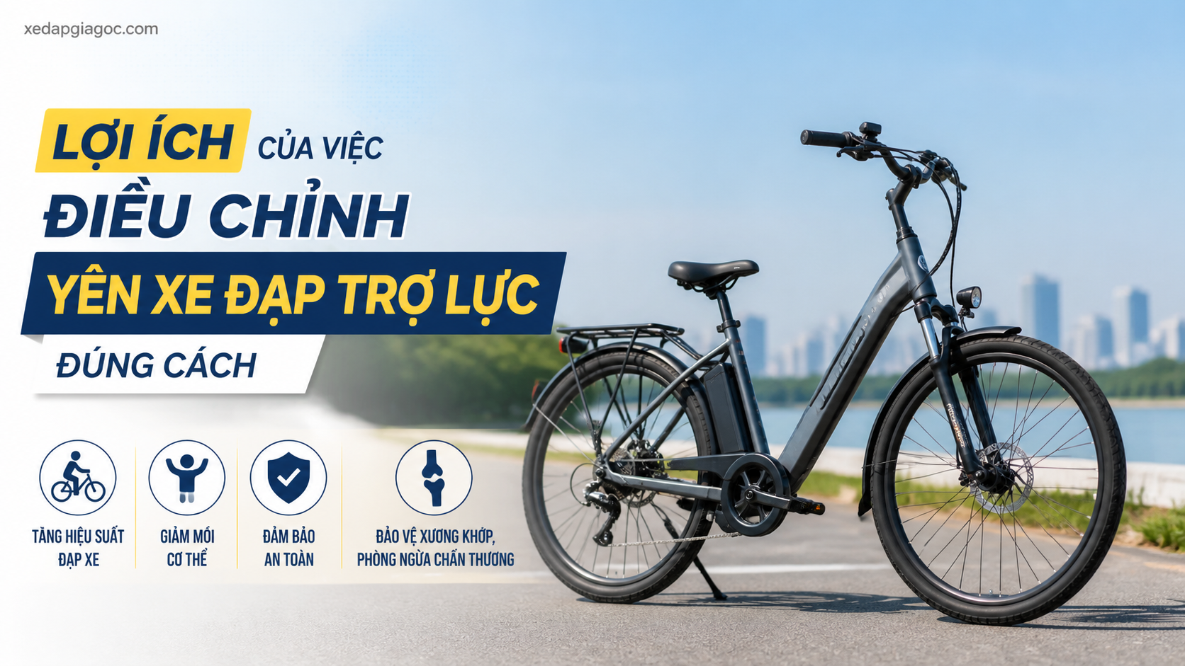 Điều chỉnh yên xe đạp trợ lực đúng chiều cao bảo vệ đầu gối Lợi ích của việc điều chỉnh yên xe đạp trợ lực đúng cách