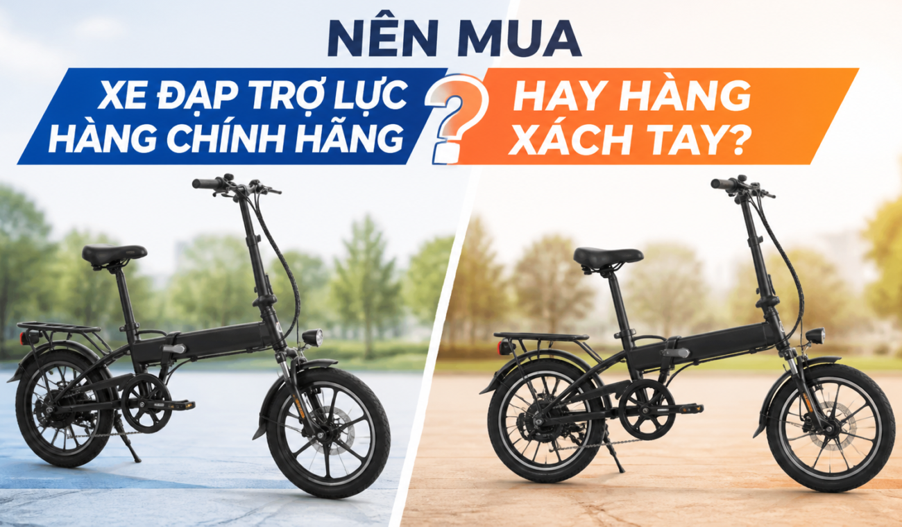 Nên mua xe đạp trợ lực hàng chính hãng hay hàng xách tay?