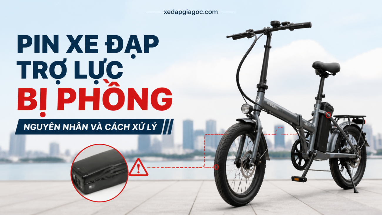 Pin xe đạp trợ lực bị phồng – Nguyên nhân và cách xử lý
