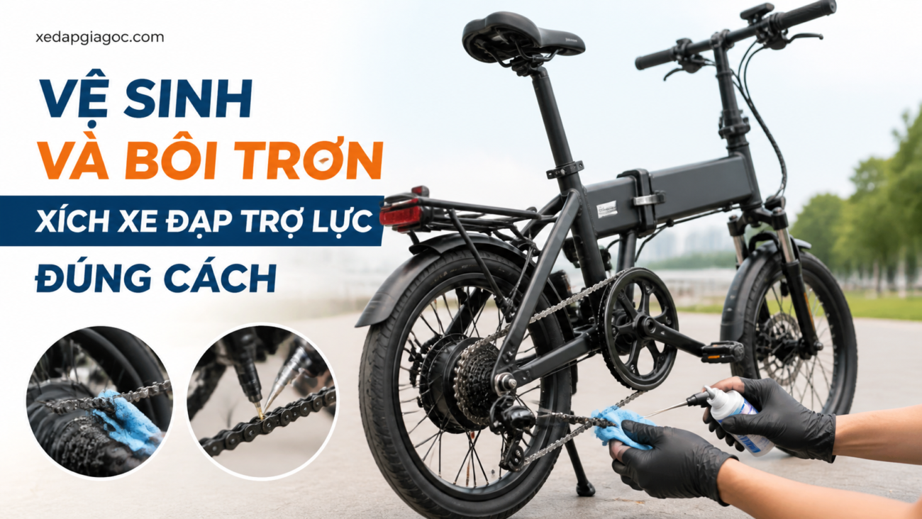 Vệ sinh và bôi trơn xích xe đạp trợ lực đúng cách
