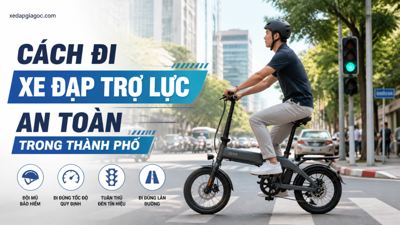 Cách đi xe đạp trợ lực an toàn trong thành phố