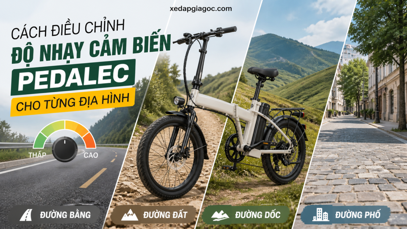 Cách điều chỉnh độ nhạy cảm biến pedalec cho từng địa hình