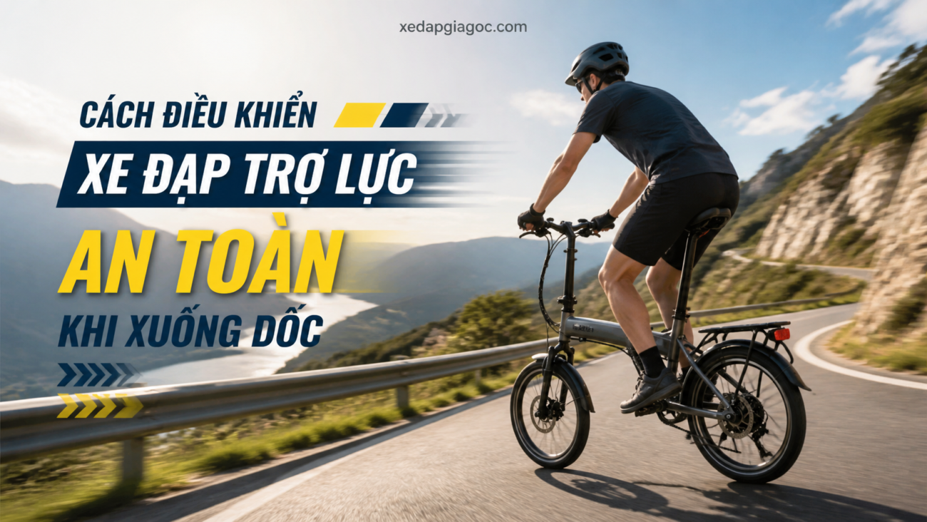Cách điều khiển xe đạp trợ lực an toàn khi xuống dốc